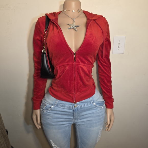 New York & Company Tops - ☆New York & Company Red Zip-Up Hoodie☆